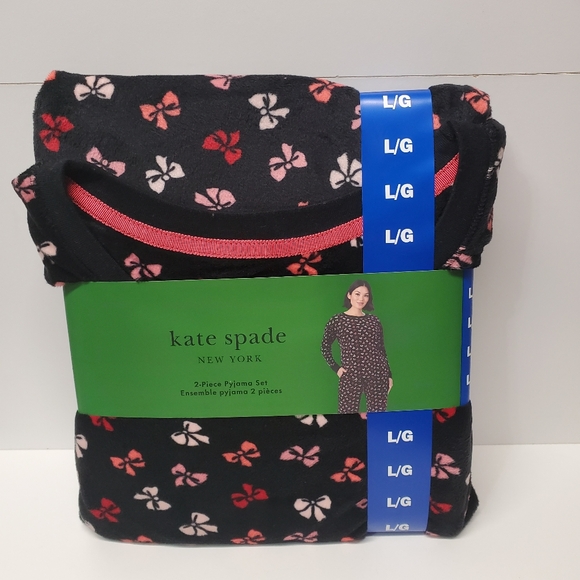 kate spade 2 piece pyjama set 💕 with bow print - Picture 6 of 7